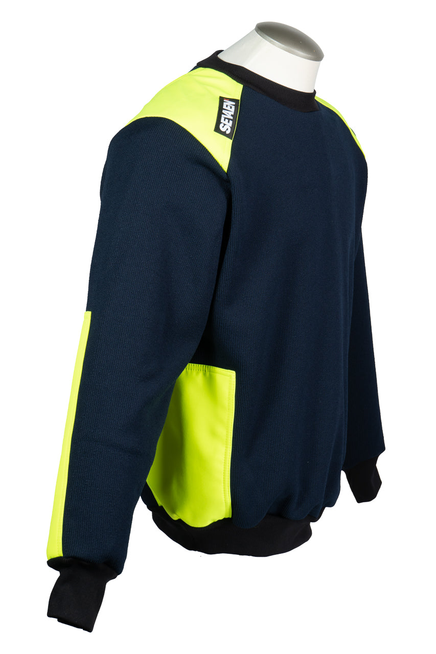 Thermal Sweater with Lime Patches
