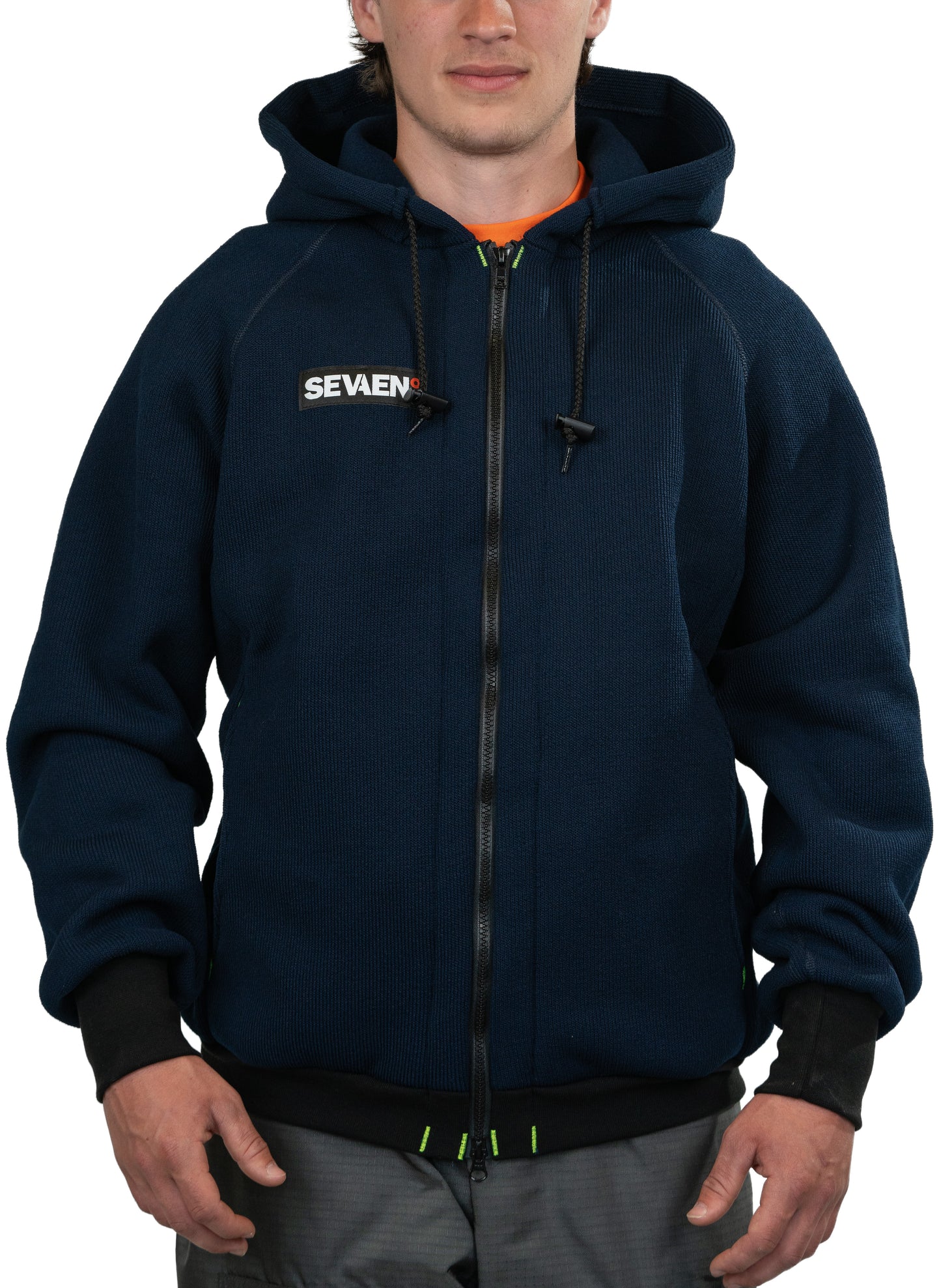 Thermal Hoodie with Front Zip