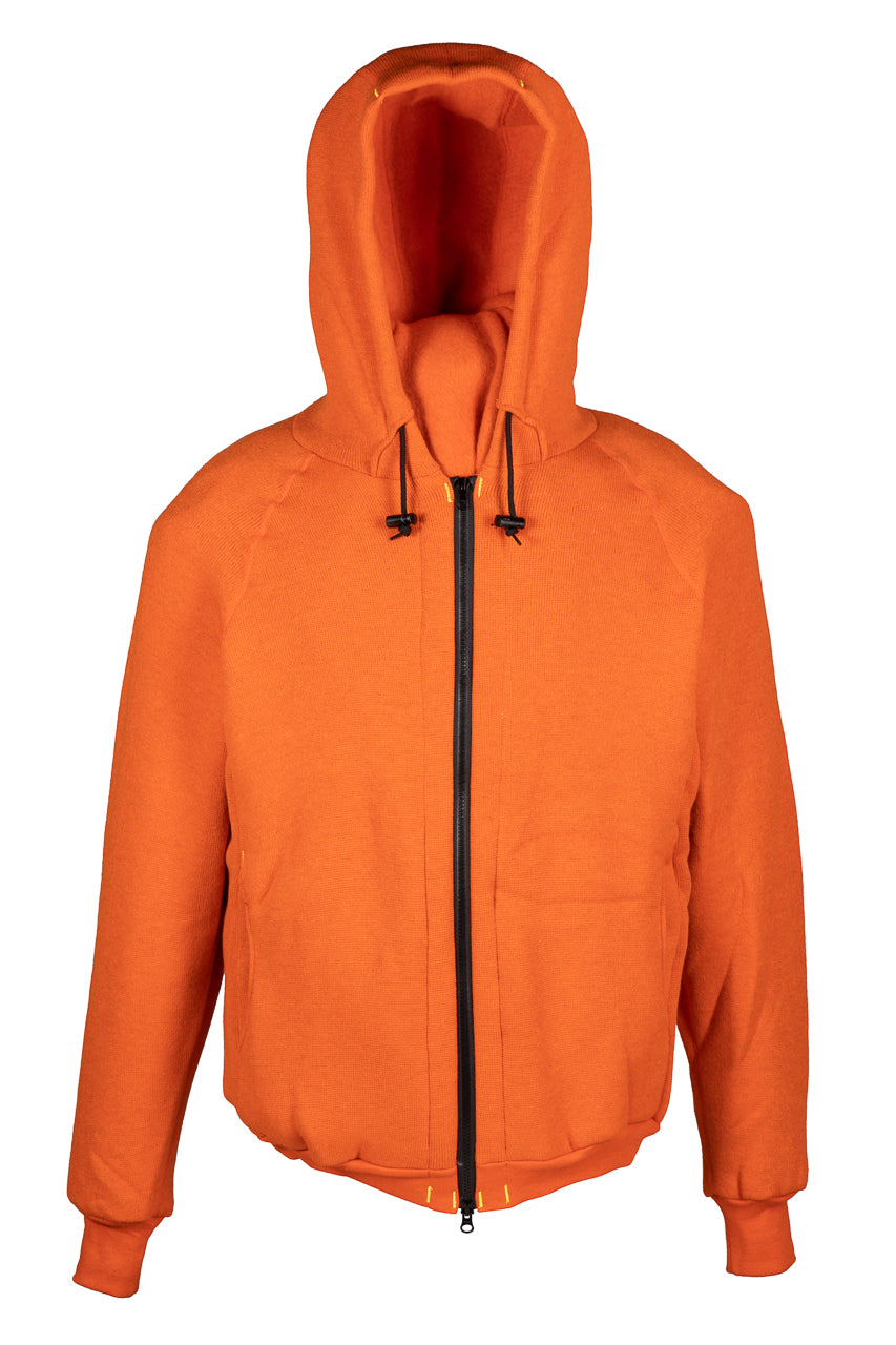 Thermal Hoodie with Front Zip